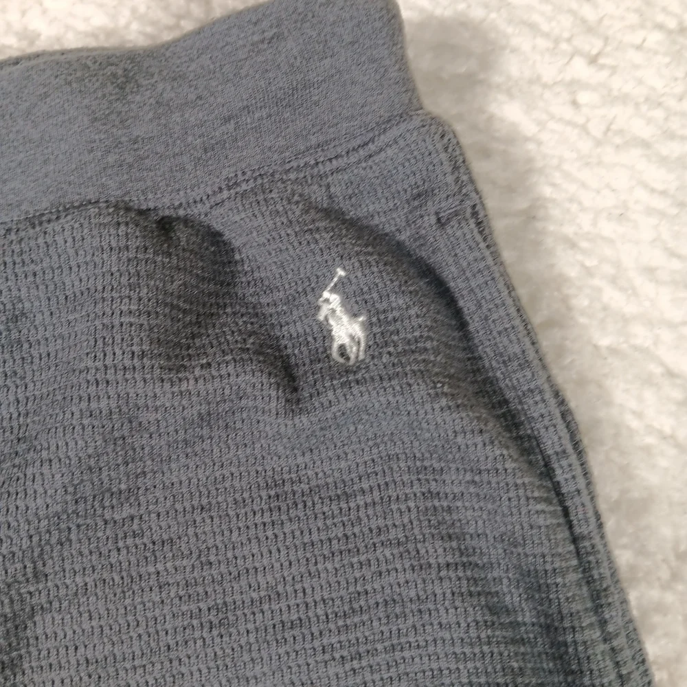 Polo Ralph Lauren Joggers Mens XL Gray Sleepwear Waffle Knit Thermal Pants